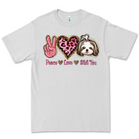 Dove Grey Peace Love Shih Tzu Premium Tee - Bettercallsaul