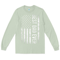 Matcha Father's Day Best Dad Ever American Flag Long Sleeve Tee - minhPixels