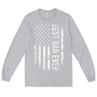 Moon Dust Father's Day Best Dad Ever American Flag Long Sleeve Tee - minhPixels