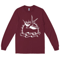 Burgundy Captain Jack Sparrow Tattoo WHITE Long Sleeve Tee - minhPixels
