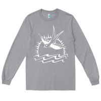 Heather Grey Captain Jack Sparrow Tattoo WHITE Long Sleeve Tee - minhPixels