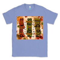 Colony Blue Pumpkins Leaves Flannels Hayrides Football Classic Tee - texasbilliewilder