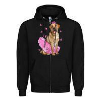Black Labrador Retriever Dog With Tutu Zipper Hoodie - LillyAllenDesigns
