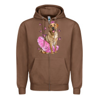 Chestnut Labrador Retriever Dog With Tutu Zipper Hoodie - LillyAllenDesigns