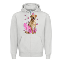 Dove Grey Labrador Retriever Dog With Tutu Zipper Hoodie - LillyAllenDesigns