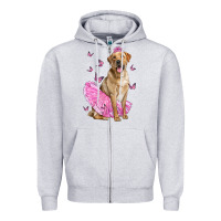 Heather Grey Labrador Retriever Dog With Tutu Zipper Hoodie - LillyAllenDesigns