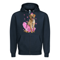 Navy Labrador Retriever Dog With Tutu Zipper Hoodie - LillyAllenDesigns