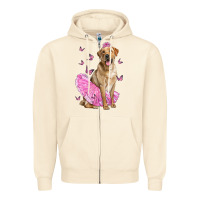 Sandshell Labrador Retriever Dog With Tutu Zipper Hoodie - LillyAllenDesigns