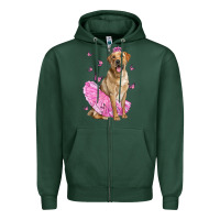 Sports Green Labrador Retriever Dog With Tutu Zipper Hoodie - LillyAllenDesigns