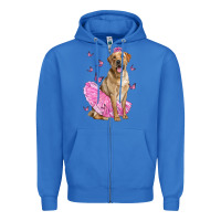 True Royal Labrador Retriever Dog With Tutu Zipper Hoodie - LillyAllenDesigns