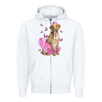 White Labrador Retriever Dog With Tutu Zipper Hoodie - LillyAllenDesigns