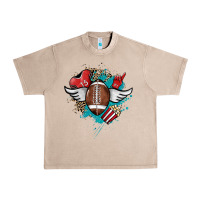 French Oak Football ball leopard glitter Urban Heavy Tee - HowdyJamesFarm