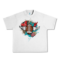 Lunar Rock Football ball leopard glitter Urban Heavy Tee - HowdyJamesFarm