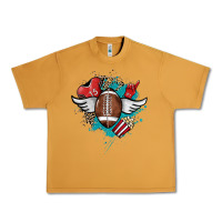 Football Ball Leopard Glitter Urban Heavy Tee | Teevron