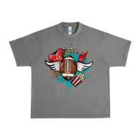 Tornado Football ball leopard glitter Urban Heavy Tee - HowdyJamesFarm