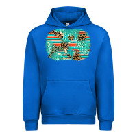 Cobalt leopard turquoise glitter background Urban Hoodie - AdoDesignShop