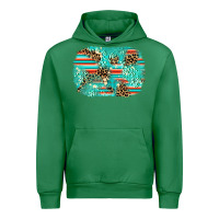 Emerald leopard turquoise glitter background Urban Hoodie - AdoDesignShop