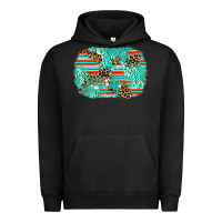 Pigment Black leopard turquoise glitter background Urban Hoodie - AdoDesignShop