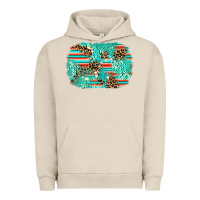 Pigment French Oak leopard turquoise glitter background Urban Hoodie - AdoDesignShop