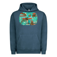 Pigment Midnight Navy leopard turquoise glitter background Urban Hoodie - AdoDesignShop