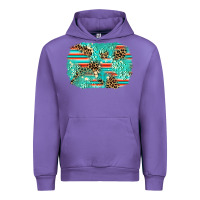Tulip leopard turquoise glitter background Urban Hoodie - AdoDesignShop