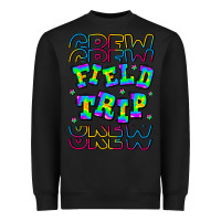 Black Crew Field Trip Heavyweight Sweatshirt - CowhideDigitalArt