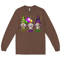 Chestnut Mardi Gras squad with gnomies Long Sleeve Tee - HowdyJamesFarm