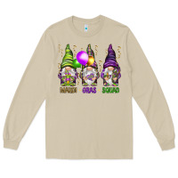 Mushroom Mardi Gras squad with gnomies Long Sleeve Tee - HowdyJamesFarm