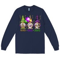Navy Mardi Gras squad with gnomies Long Sleeve Tee - HowdyJamesFarm