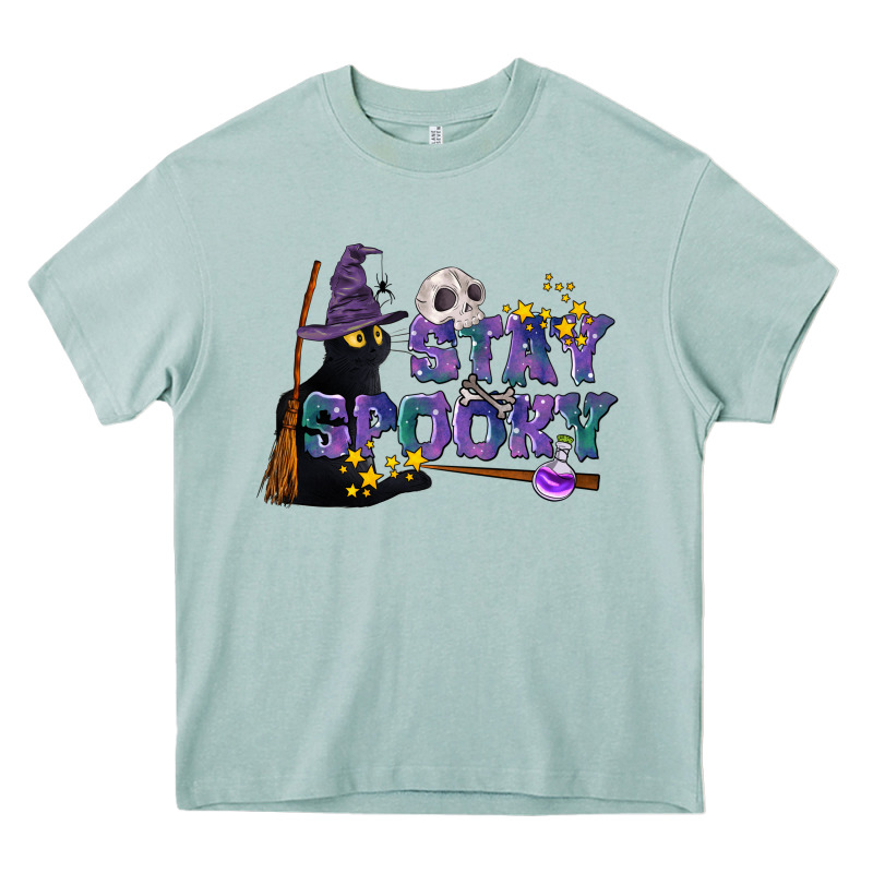 Stay Spooky With Black Cat Heavy Core Tee by LillyAllenDesigns | Teevron