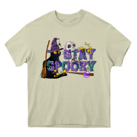 Mossy Stay Spooky With Black Cat Heavy Core Tee - LillyAllenDesigns
