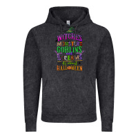 Vintage Black witches monsters goblins and screams its almost halloween Vintage Hoodie - CowGirlArtShop