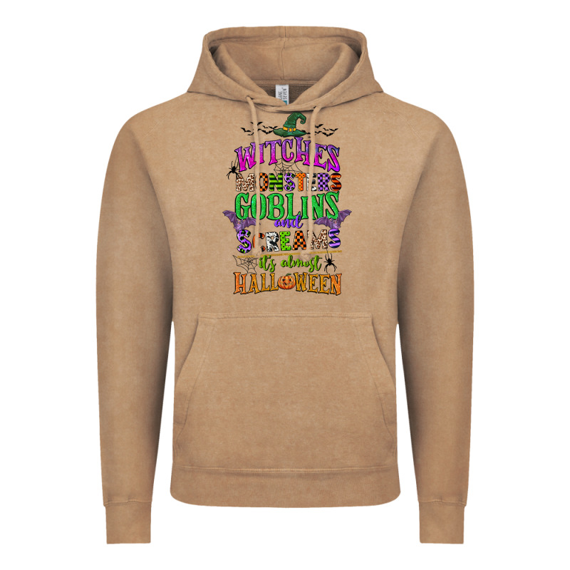 Witches Monsters Goblins And Screams Its Almost Halloween Vintage Hoodie by CowGirlArtShop | Teevron