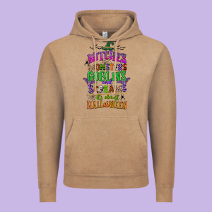 Witches Monsters Goblins And Screams Its Almost Halloween Vintage Hoodie Designed By Cowgirlartshop
