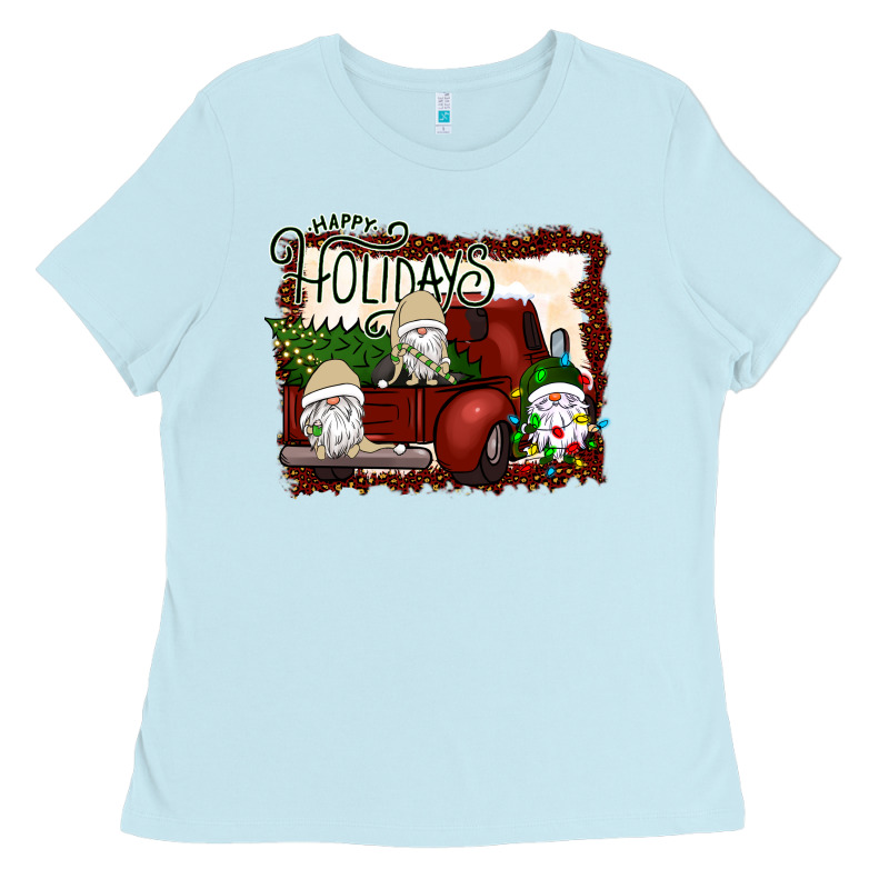 Happy Holidays Gnomes Christmas Truck Ladies Tee by Bettercallsaul | Teevron