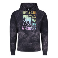 Cloud Black Jesus And Horses, Horse Gifts For Girls, Women Vintage Hoodie - minhPixels