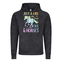 Vintage Black Jesus And Horses, Horse Gifts For Girls, Women Vintage Hoodie - minhPixels