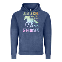 Vintage Denim Jesus And Horses, Horse Gifts For Girls, Women Vintage Hoodie - minhPixels