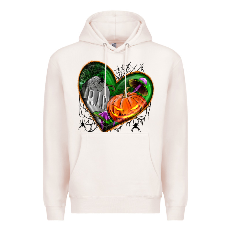 Halloween Heart With Pumpkin Premium Hoodie by BundleAndBundleShop | Teevron