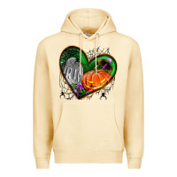 Pina Colada halloween heart with pumpkin Premium Hoodie - BundleAndBundleShop