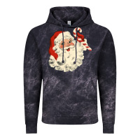 Cloud Black santa vintage face Vintage Hoodie - minhPixels