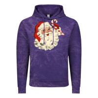 Cloud Purple santa vintage face Vintage Hoodie - minhPixels