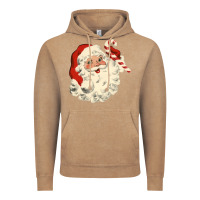 Vintage Coffee santa vintage face Vintage Hoodie - minhPixels