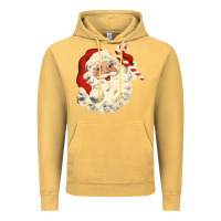 Vintage Mustard santa vintage face Vintage Hoodie - minhPixels