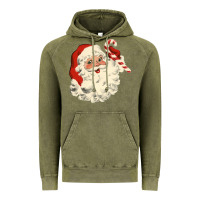 Vintage Olive santa vintage face Vintage Hoodie - minhPixels