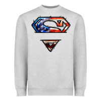Super American Flag Logo Heavyweight Sweatshirt | Teevron