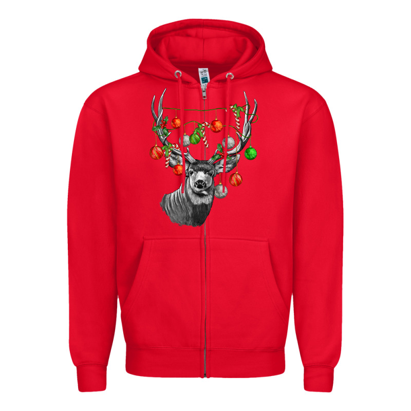 Mule Deer With Zipper Hoodie by LillyAllenDesigns | Teevron