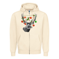 Sandshell Mule deer with Zipper Hoodie - LillyAllenDesigns