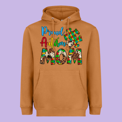 Proud Autism Mom Heavyweight Hoodie Designed By Artiststas