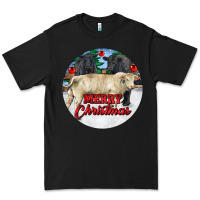 Black Merry Christmas Charolais Bull Premium Tee - RanaPortraitStore
